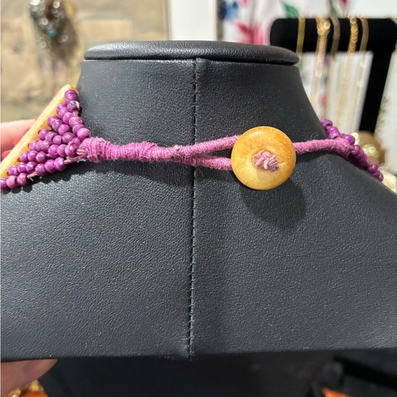 Vintage Native American hand beaded breastplate/ multi-strand necklace - Picture 4 of 4